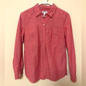 Old Navy Red Button Down Blouse